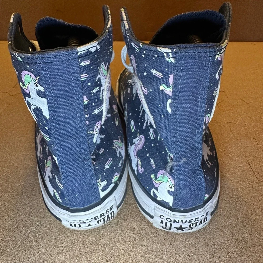 Converse Chuck Taylor All Star High Top Unicorn Navy Blue Kids Shoes 5 666201C